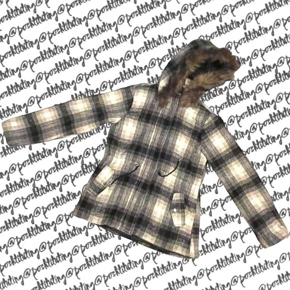 Mossimo Plaid Coat​ - Picture 1 of 5